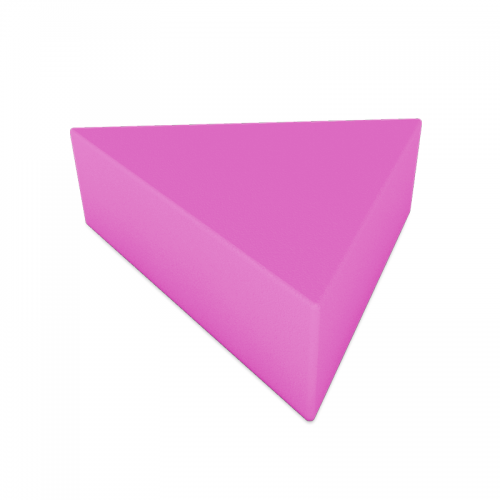 Pink Triangular Pouf