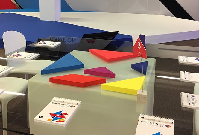 Painted and custom styrofoam pieces